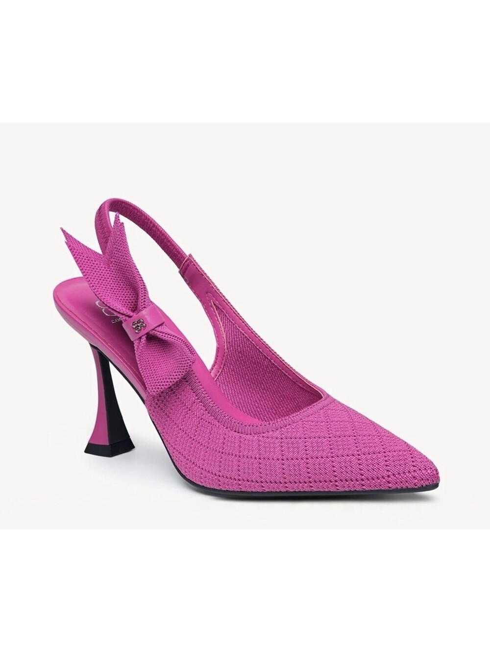 Cosy Island EverLush Bowknot Pointed Toe Heeled Slingback Hot Pink Sz 7.5